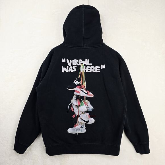 Miracles Club Virgil Was Here Hoodie Mens Medium Black Streetwear Hip Hop - Picture 7 of 10